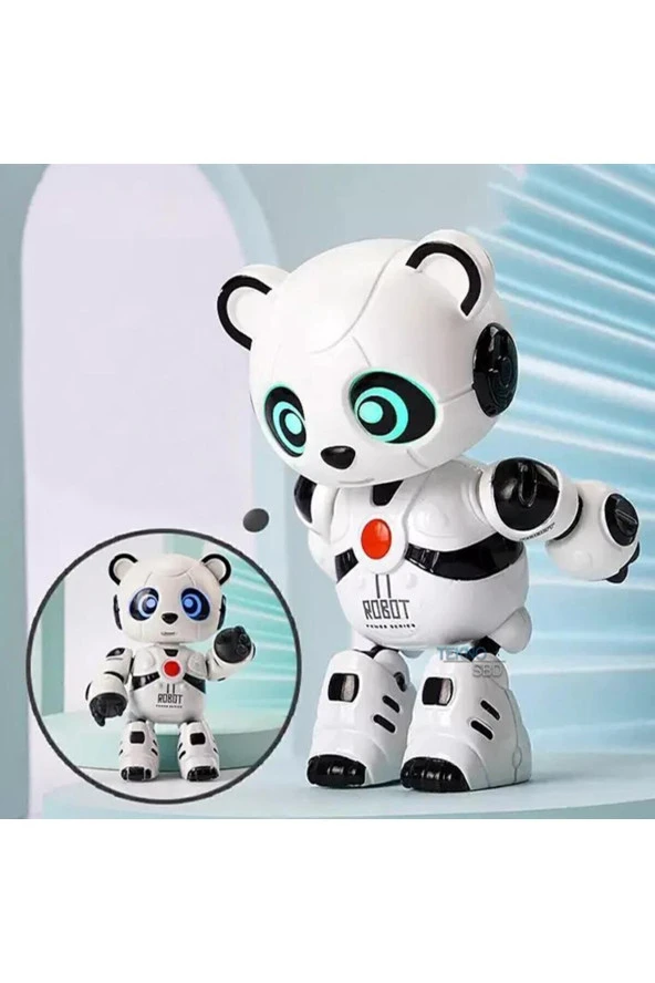 Akıllı Panda Söylediklerini Tekrar Etsin Ses Kayıt Edip Konuşan Şarjlı Oyuncak Robot 12cm