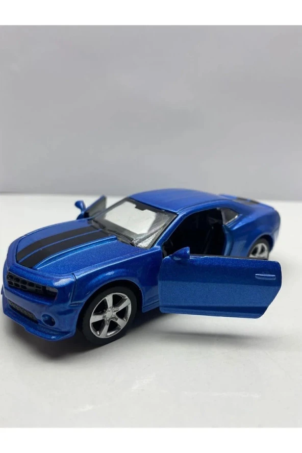 Diecast,Metal Model Oyuncak Araba Chevrolet Camaro Kaput Bagaj Açılır Çek Bırak - 4