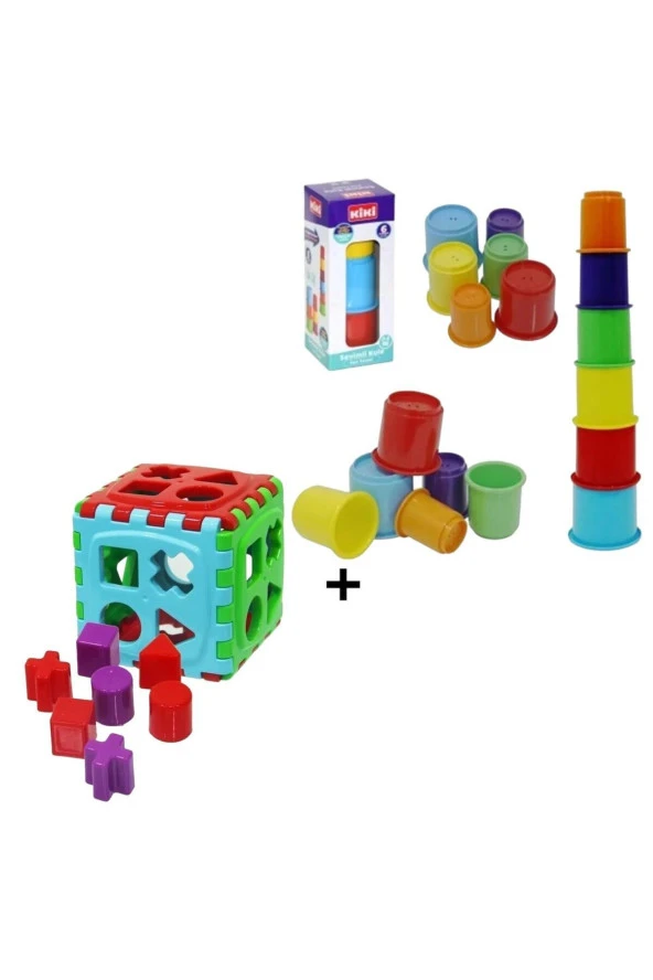 Esnek Sök Tak Tırtıl 20 cm File Bultak 9 parça Sevimli Kule 6 Parça 10lu Havuz Topu Toplam 26 Parça - 3