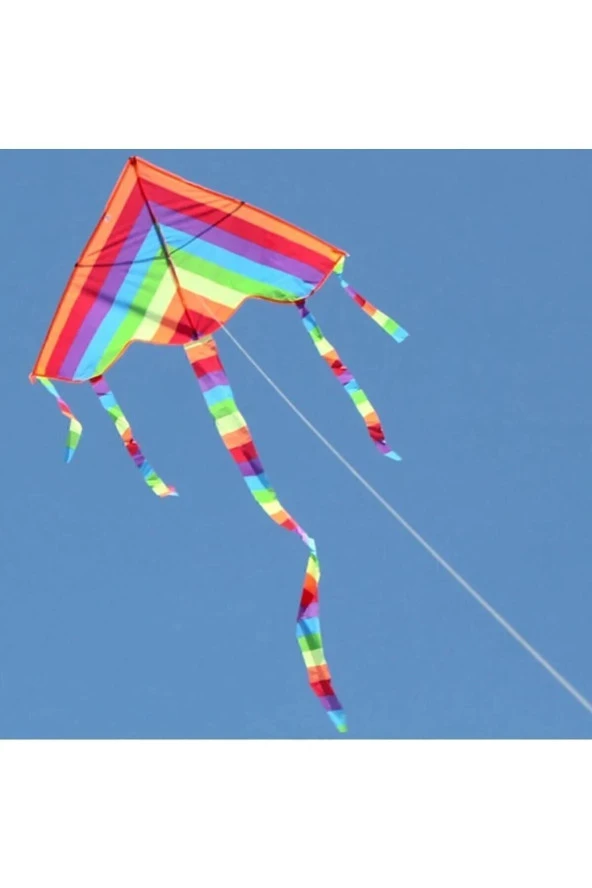 Gökkuşağı Uçurtma Büyük Boy Fiber Çıta Kolay Kurulum Jumbo Uçurma