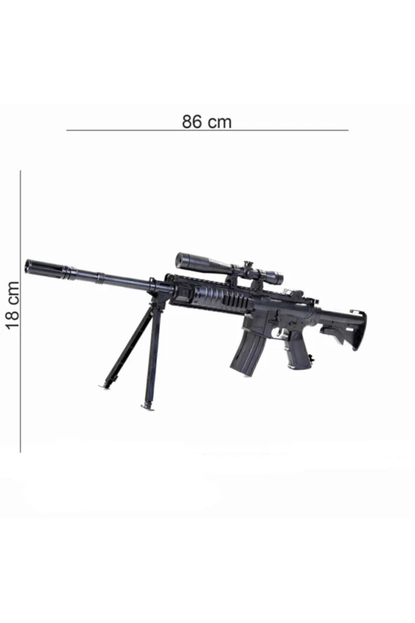 Oyuncak Lazerli Keskin Nişancı Silah Boncuk Atan Tüfek