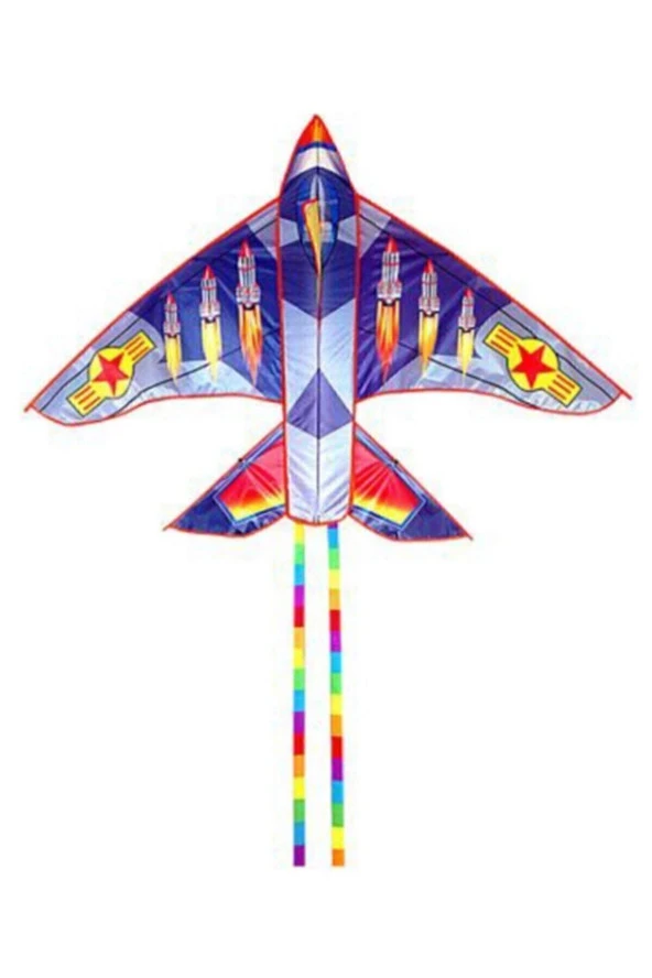 Uçak Uçurtma Roket Desenli Büyük Boy