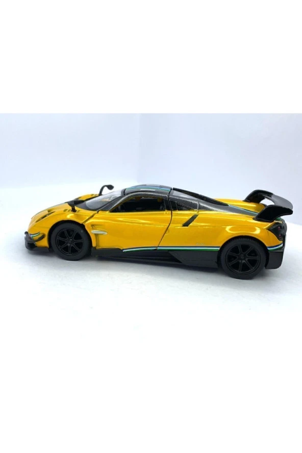 2016 Pagani Huayra Bc (şeritli) - Çek Bırak 5inch. Lisanslı Model Araba, Oyuncak Araba 1:38 - 2