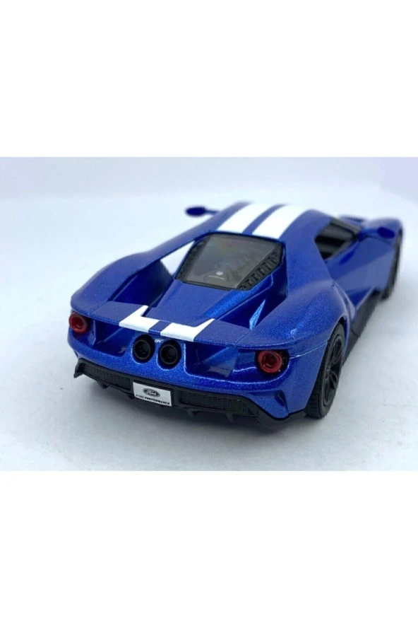2017 Ford Gt (şeritli) Çek Bırak 5inch. Lisanslı Model Araba, Oyuncak Araba 1:38 - 4