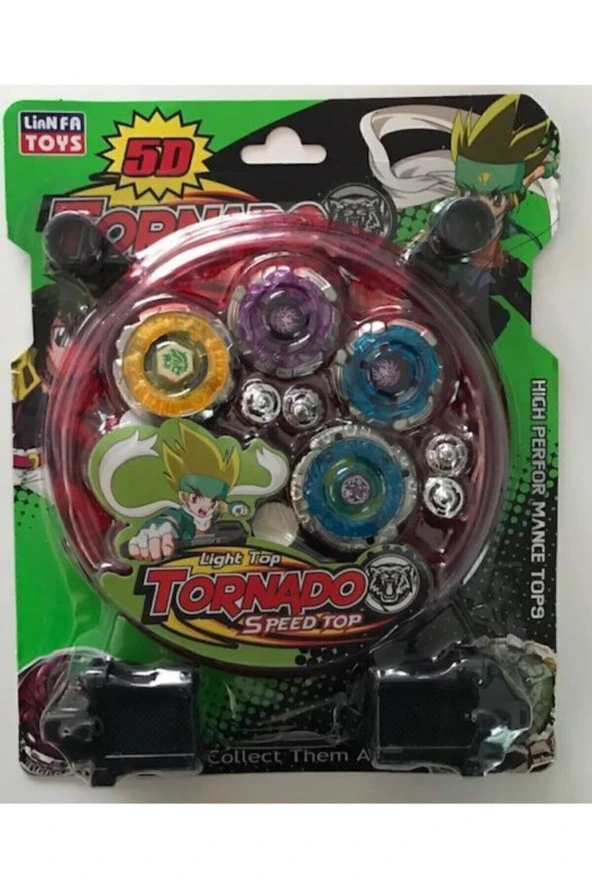 Beyblade Metal Fushion Tornado Clash 5d Arenalı 4 Lü Oyuncak Seti