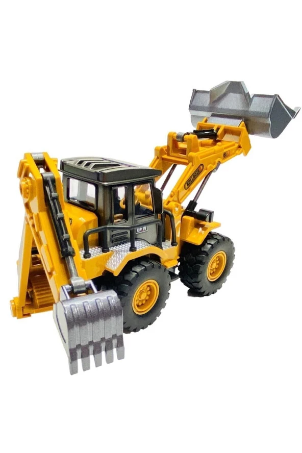 Buldozer Oyuncak Metal Kepçeli  İnşaat Araçları Serisi İş Makinası Exkavatör Kazıcı