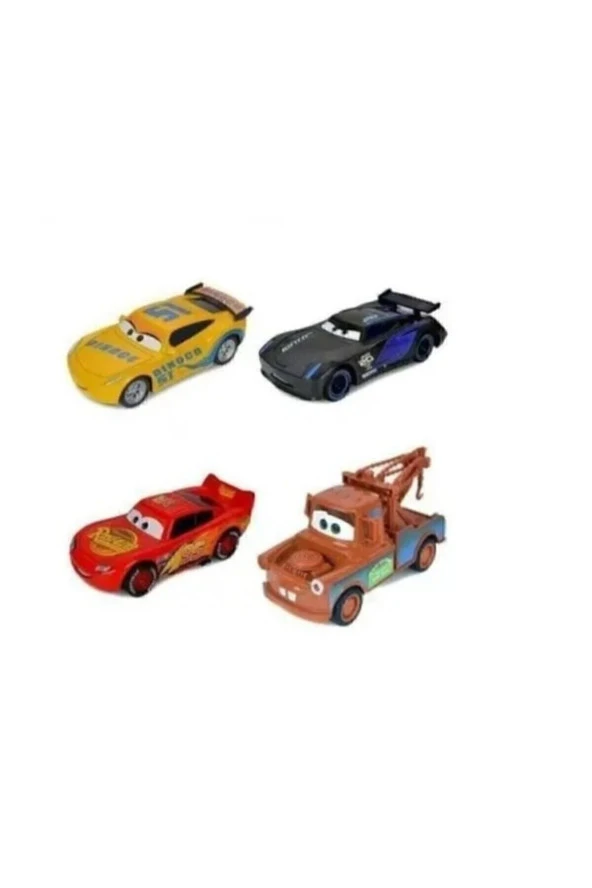 Cars Şimşek Mcqueen 4'lü Set Mater Oyuncak Arabalar - 3