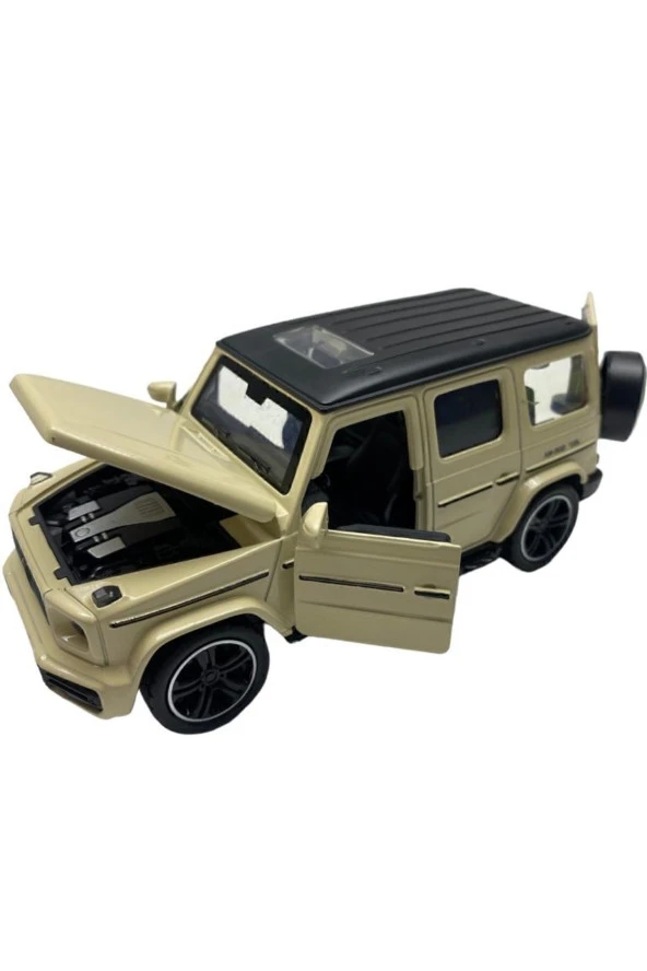 Oyuncak Jeep Metal Diecast Araba Mercedes G65 Jip Çek Bırak 15 Cm Model Araç