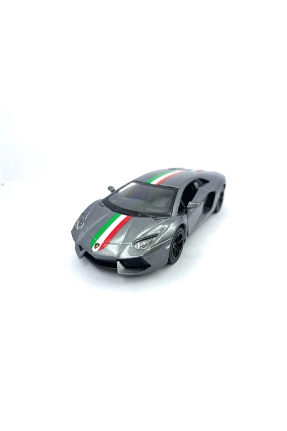 Gri Lamborghini Aventador Lp 700 4 Şeritli Çek Bırak 5 Inch Ölçek 1:38