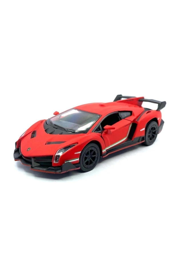 Lamborghini (MAT RENKLİ) Çek Bırak 5inch. Lisanslı Model Araç, Oyuncak Araba