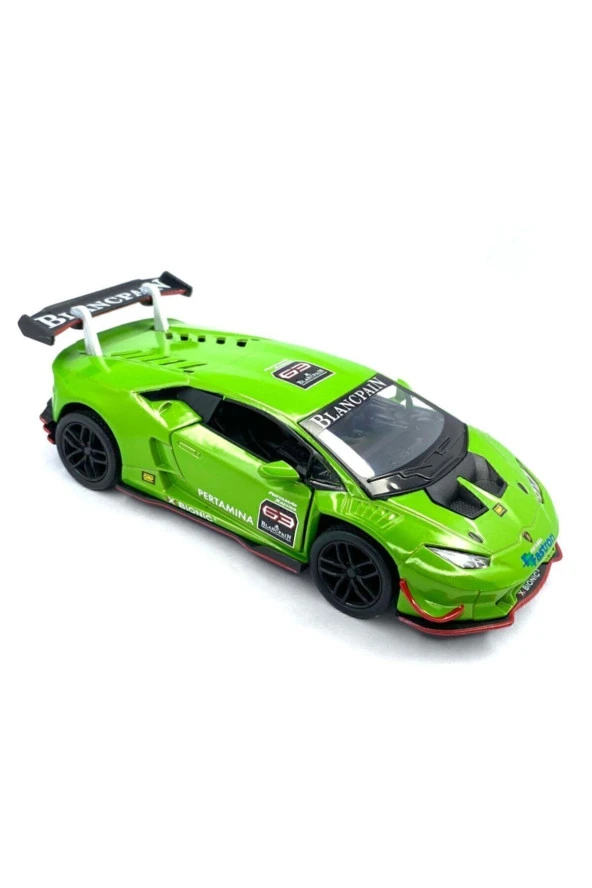 Lamborghini Huracan Lp620 - 2 Super Trofeo Çek Bırak 5inch. Lisanslı Model Araba, Oyuncak Araba 1:36