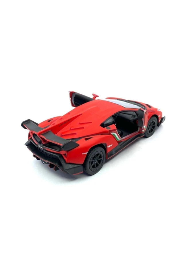 Lamborghini (MAT RENKLİ) Çek Bırak 5inch. Lisanslı Model Araç, Oyuncak Araba - 4