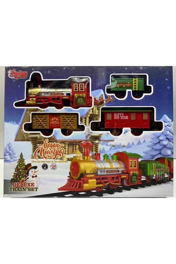 Oyuncak Tren Pilli Sesli Işıklı Lüx Tren Yolbaşı Temalı Tren
