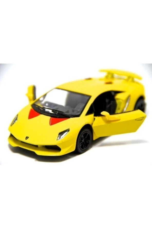 Sarı Lamborghini Sesto Elemento Çek Bırak Oyuncak Araba - 3