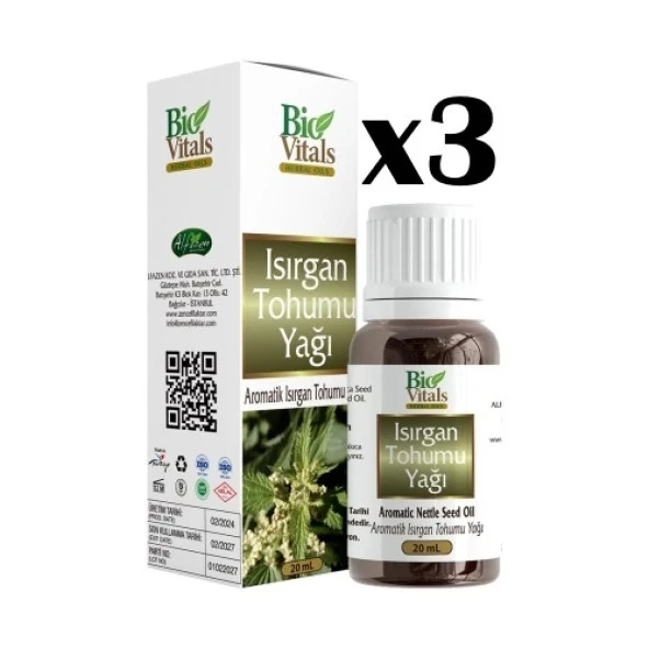 Biovitals Isırgan Yağı 20 ml x 3 Adet