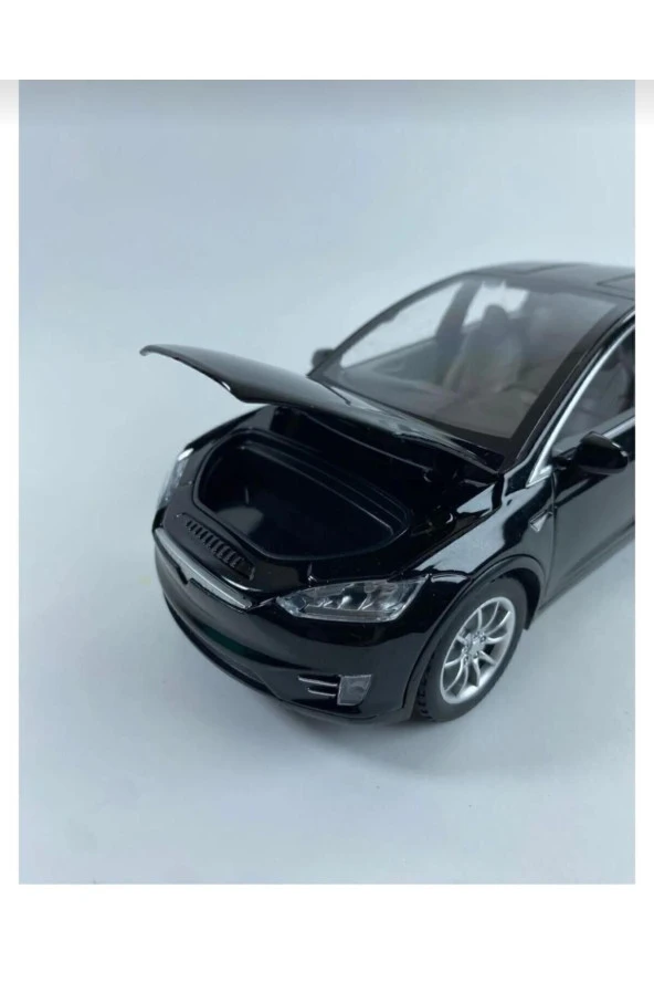 Oyuncak Tesla Araba Die Cast Model Metal Koleksiyon 21 cm Araç Sesli Çek Bırak Demir Araba