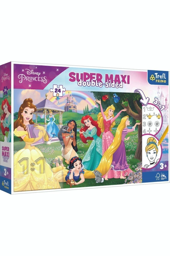 Yapboz 24 Parca Super Maxi Princess 3˜n1 -41008 Puzzle