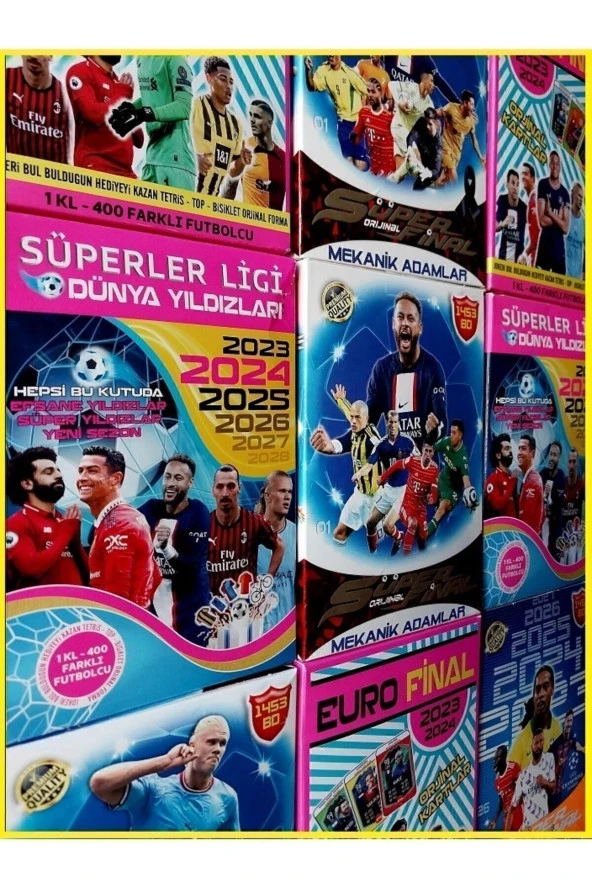 Futbolcu 450 Li Oyun Kartları 2023-2024 Süper Şampiyonlar Lig Dünya Yıldızları Oyun Kartı 450 Adet - 2