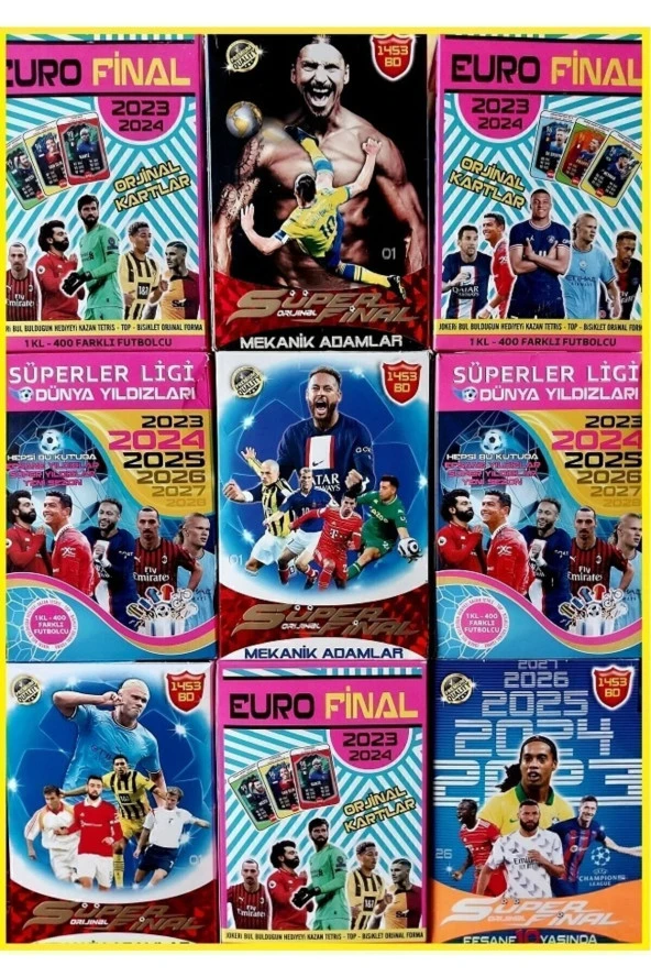 Futbolcu 450 Li Oyun Kartları 2023-2024 Süper Şampiyonlar Lig Dünya Yıldızları Oyun Kartı 450 Adet - 3