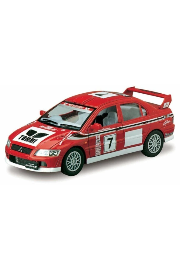 1:36 Ölçek Mitsubishi Evo 7 Rally Kırmızı Metal Model Araba*2021