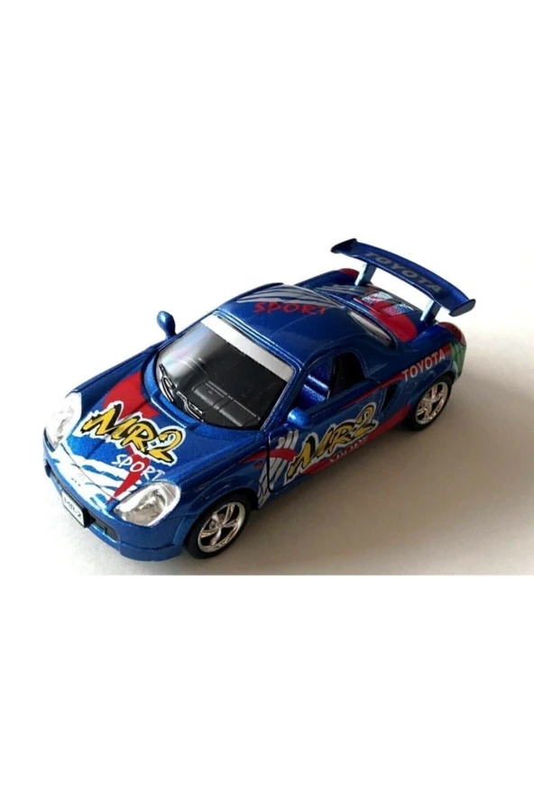 1:36 Ölçek Toyota Mr2 Mavi Metal Model*2021