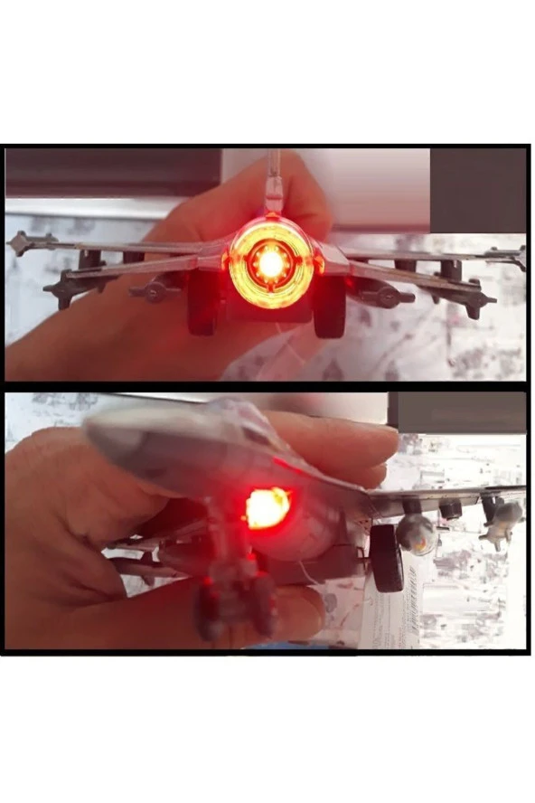 F16 Uçak Cobra Fighter Power Aırforce Çekbırak  Savaş Uçağı Metal Işıklı Sesli