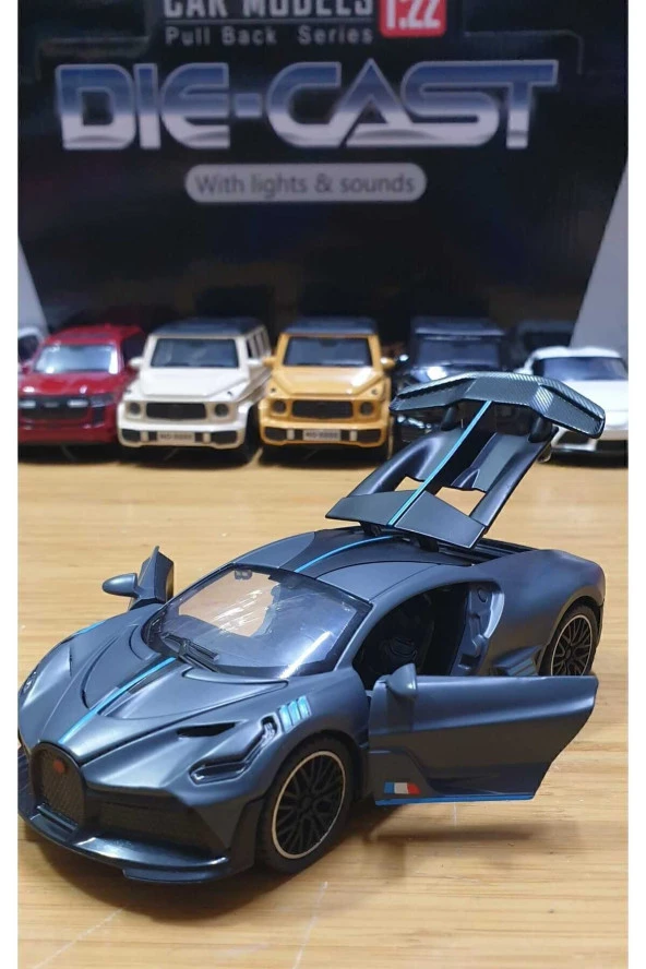 Metal Model Araç Bugatti Divo Oyuncak Diecast 15 Cm Araba Kapılar Bagaj Açılır