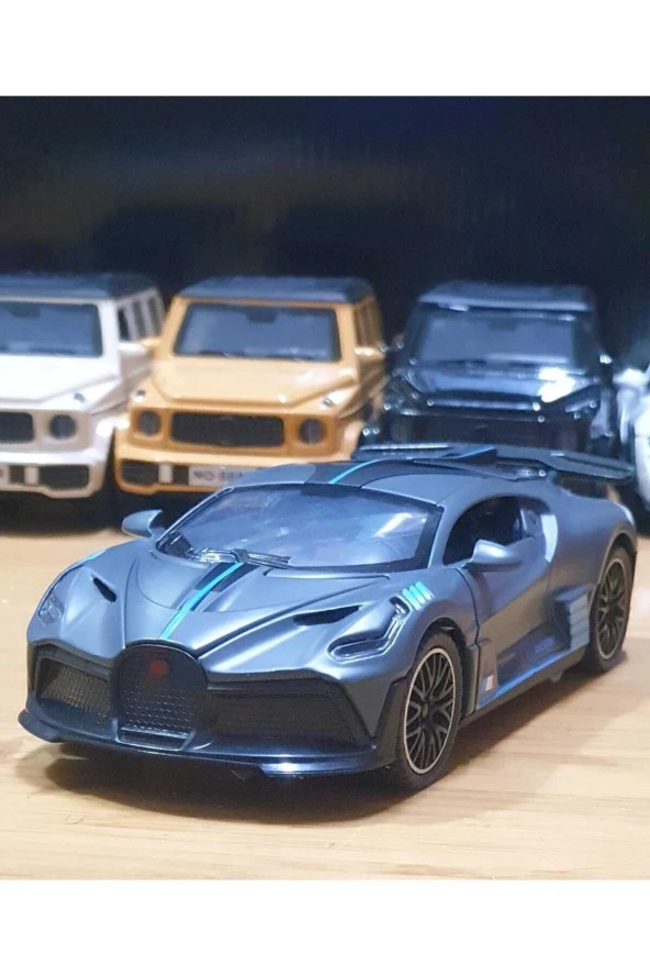 Metal Model Araç Bugatti Divo Oyuncak Diecast 15 Cm Araba Kapılar Bagaj Açılır - 3