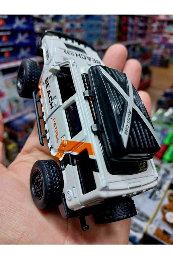 Hummer Offroad Metal Jip V8 4x4 Diecast Araba Kapılar Ve Tavan Bagajı Açılır - 2