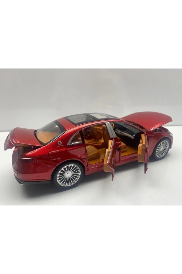 S 600L Mercedes Diecast Metal Oyuncak Araba Sesli Işıklı Çek Bırak 22 Cm 1:22 Model Araç