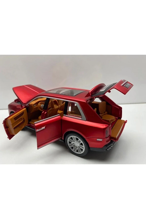 Rolls Royce Metal Model Araba 23 Cm Sesli Işıklı Kapılar Bagaj Kaput Açılır Oyuncak Roy Rolls Araç - 2
