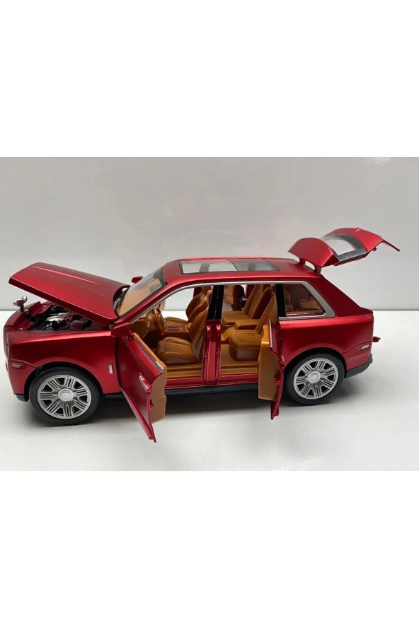 Rolls Royce Metal Model Araba 23 Cm Sesli Işıklı Kapılar Bagaj Kaput Açılır Oyuncak Roy Rolls Araç - 3