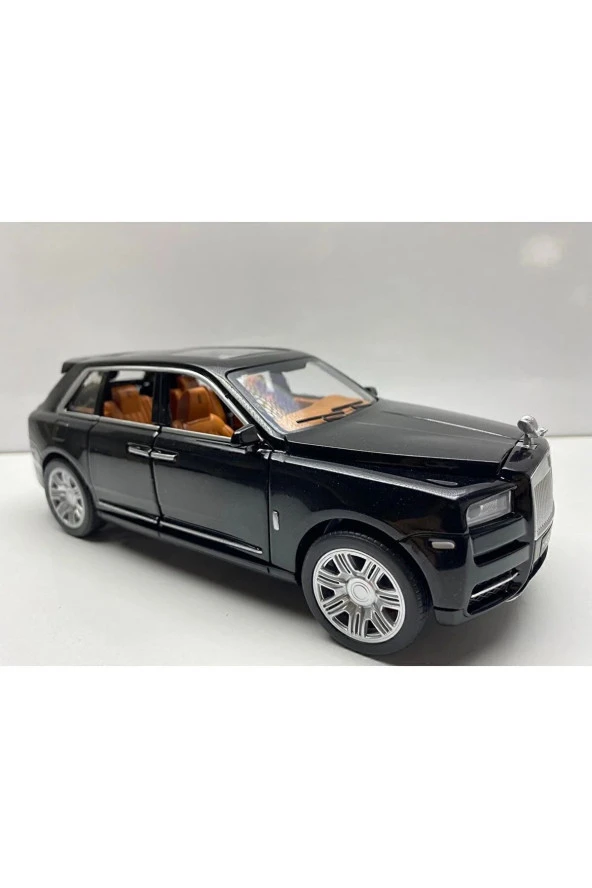 Rolls Royce Metal Model Araba 23 Cm Sesli Işıklı Kapılar Bagaj Kaput Açılır Oyuncak Roy Rolls Araç - 4