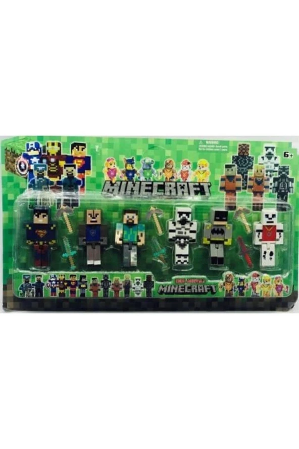 Minecraft Süper Kahramanlar 6 Figürlü Oyuncak Set - 2
