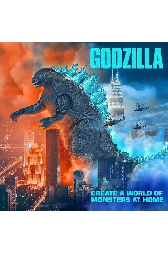 Godzila Oyuncak Hayvan Figürü Cm Sesli Soft Yumuşak Dinazor Godzilla - 2