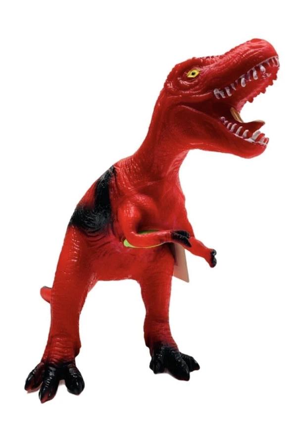 Oyuncak 47 Cm Dinazor T-rex Sesli Yumuşak Soft Oyuncak Kırmızı - 2