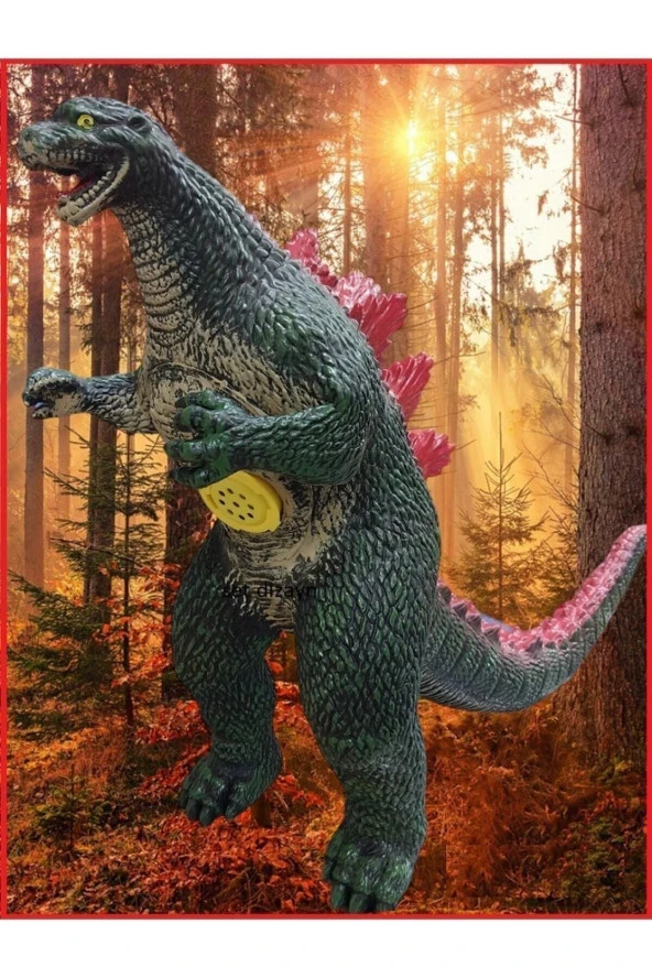 Sesli Yumuşak Godzilla 68 Cm Godzila Monster Canavar Sesli Dinazor Dev Boyda Kaliteli Oyuncak