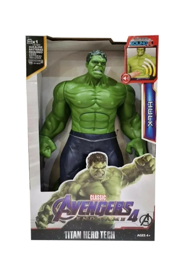 Hulk Figürü - Sesli Işıklı Yeşil Dev Hulk Figürü 30 Cm , Hulk Oyuncak