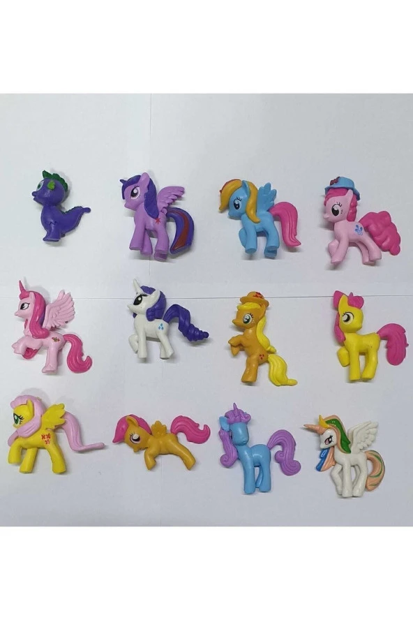 Oyuncak Pegasus Hayvan Pony 12 Adet My Little Pony Figür Set