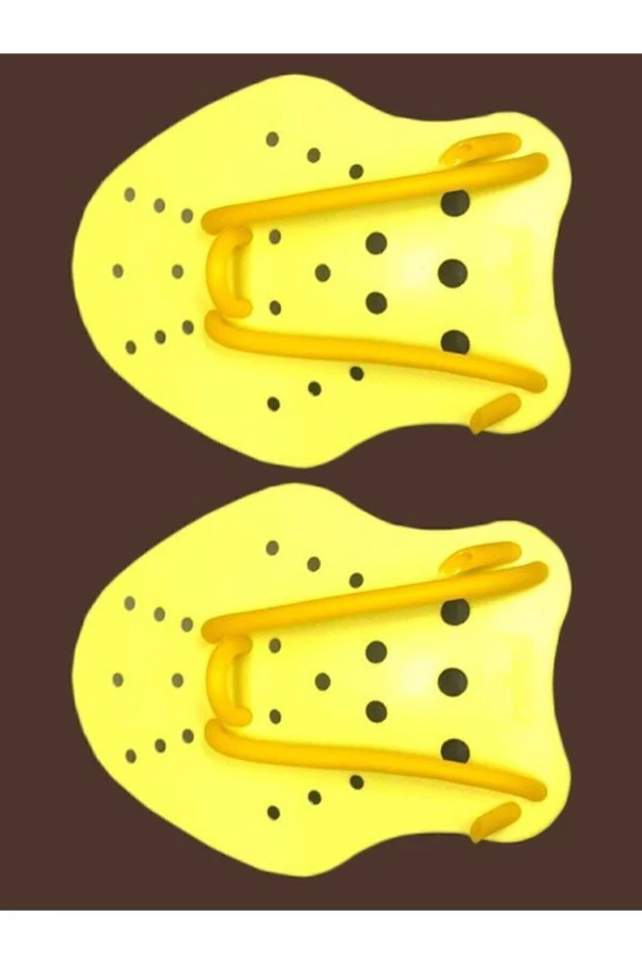 Yüzme Yardımcısı Orta Boy M Beden Çift El Paleti Sarı Renk El Paledi - 2