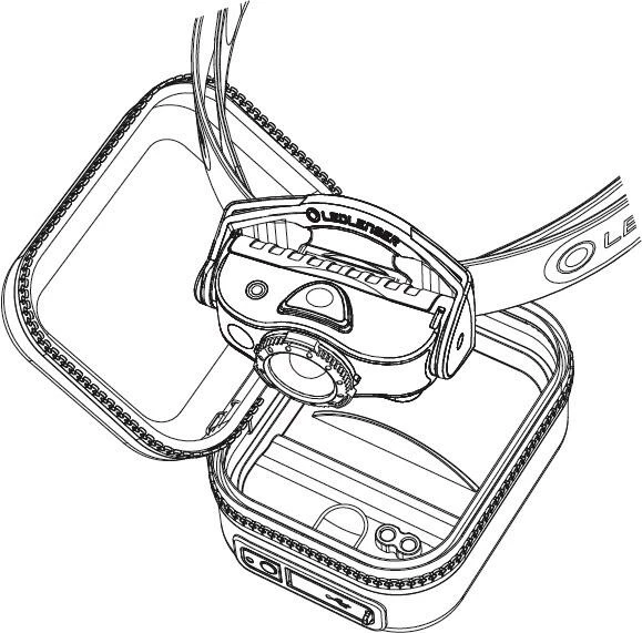 LEDLENSER MH8+POWERCASE SET KAFA FENERİ - Resim 4