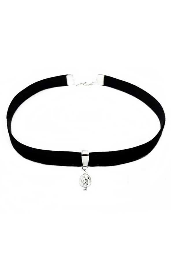 Gümüş Kaplama Kadın Nar Choker Kolye ürün görseli