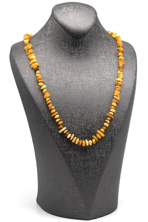 Damla Kehribar Kolye – 62 cm