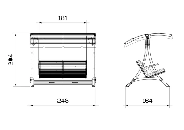 Ahşap Bahçe Salıncağı, Comforte Modeli - 4