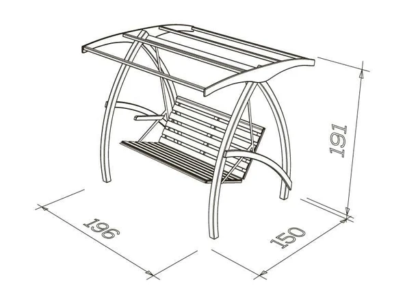 Ahşap Bahçe Salıncağı Elegance - 5