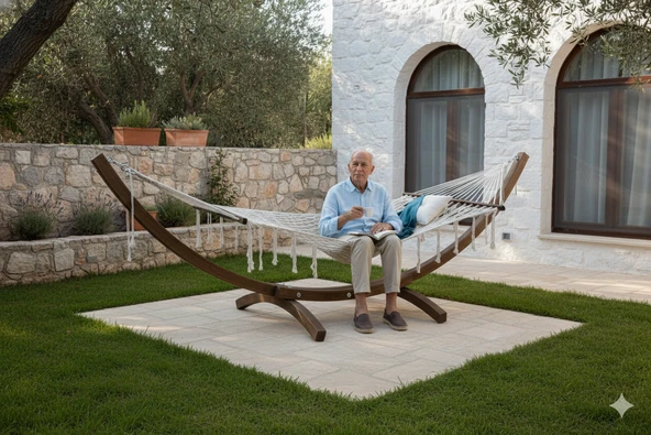 Ahşap Hamak HONA Modeli Çift Kişilik ürün görseli 1