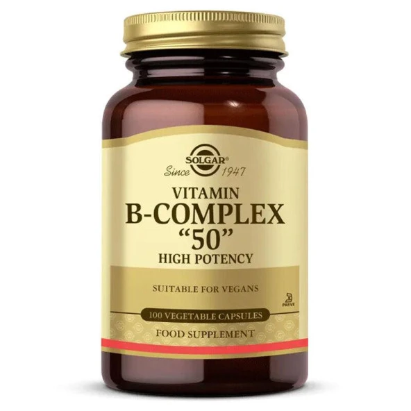 Solgar Vitamin B Complex 50 Bitkisel 50 Kapsül - Diş Beyazlatıcı Köpük Hediye