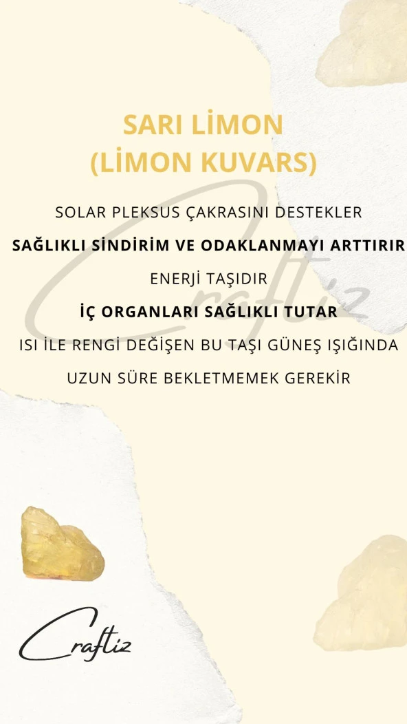 Piramit Sarı Limon Taşı Masaüstü Aksesuarı - 4
