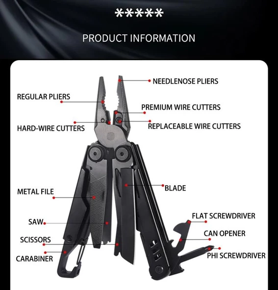 Grand Harvest GHK9 Armor Piercing Multi Tool - Resim 4