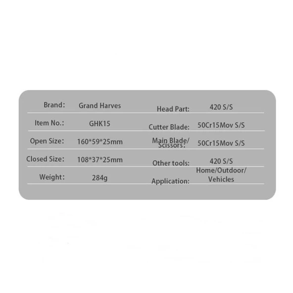 Grand Harvest GHK15 Hurricane Multi Tool - Resim 5